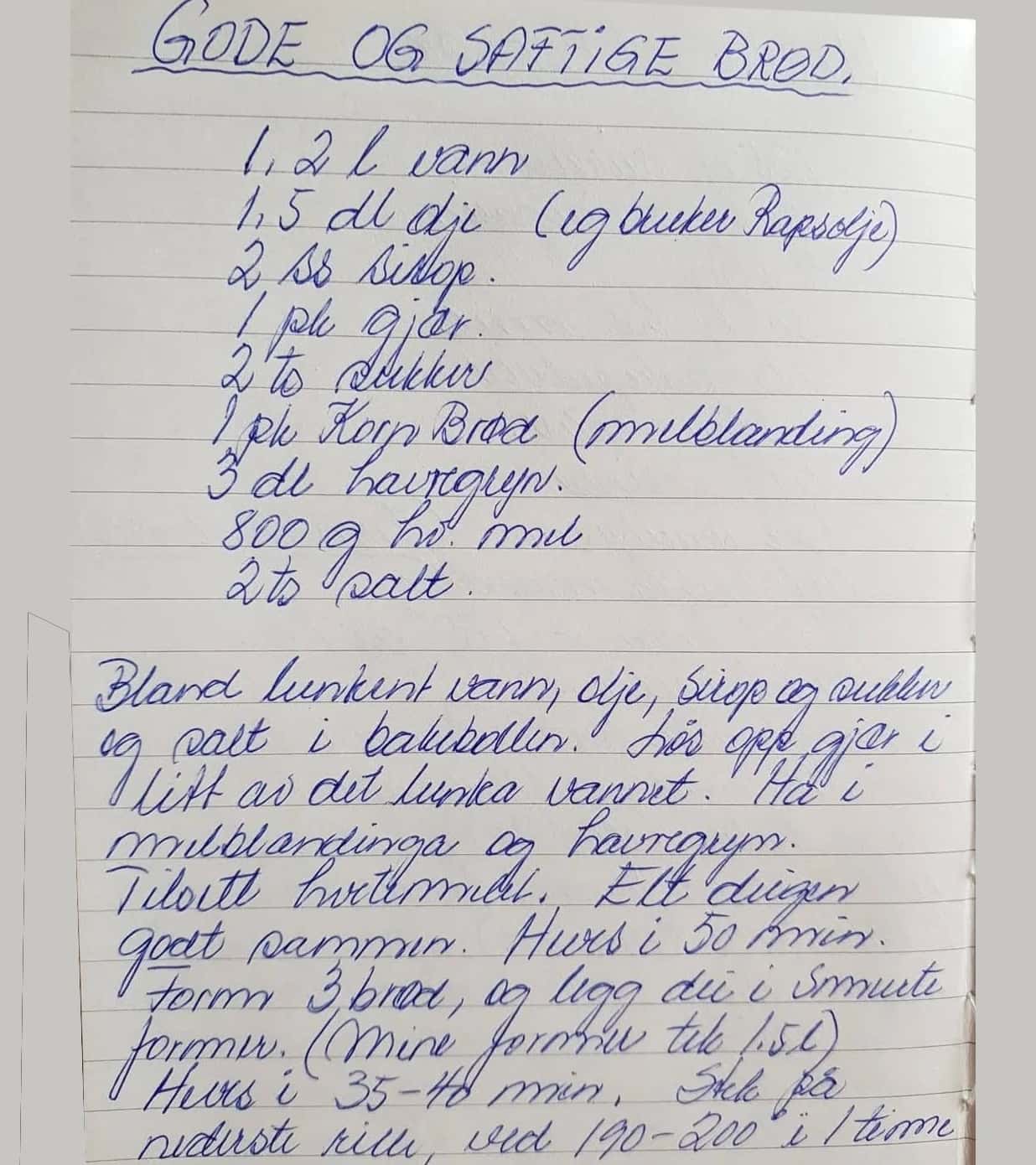 oppskrift