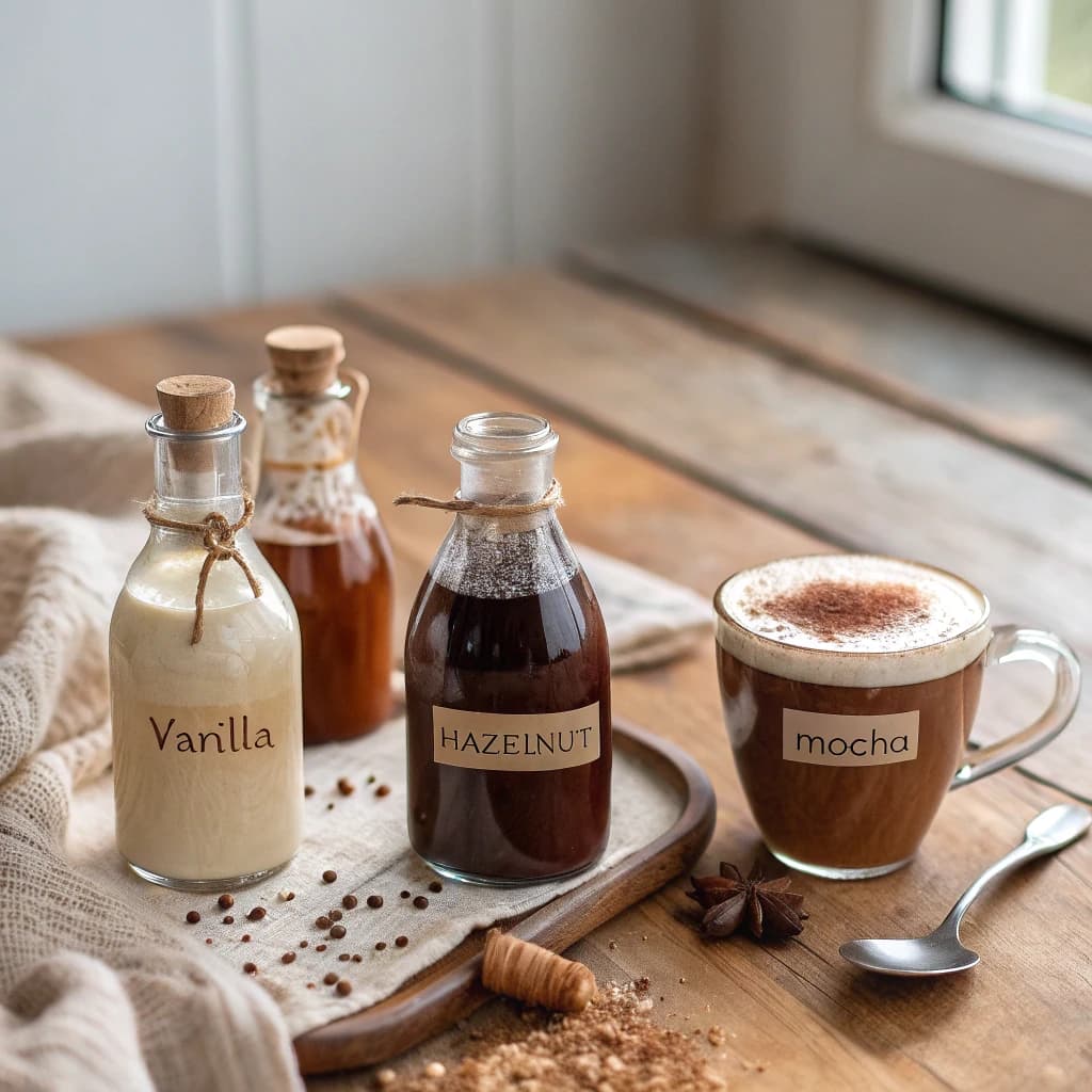 Forsidebilde for Kaffetilbehør du kan lage selv – sirup og cappuccino-dryss