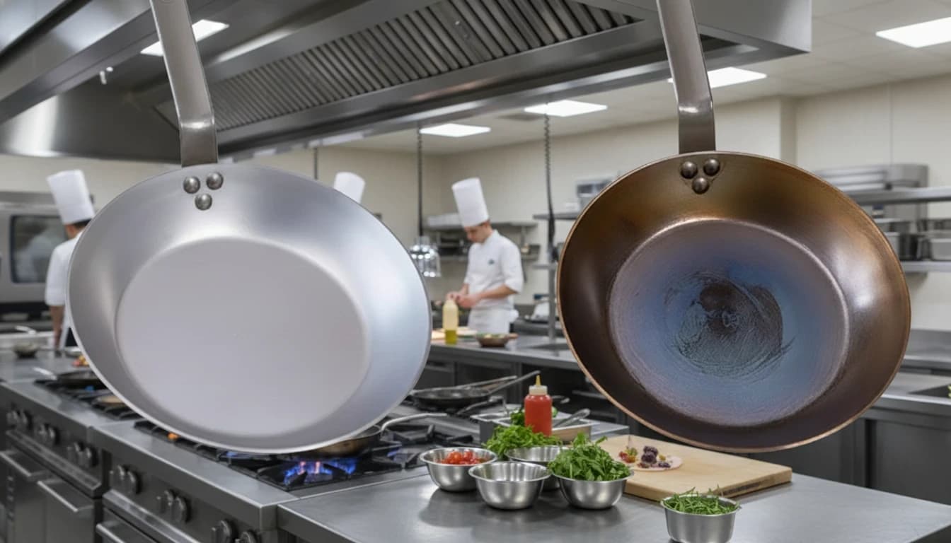 Cover Image for Slik seasoner du karbonstålpannen på induksjon