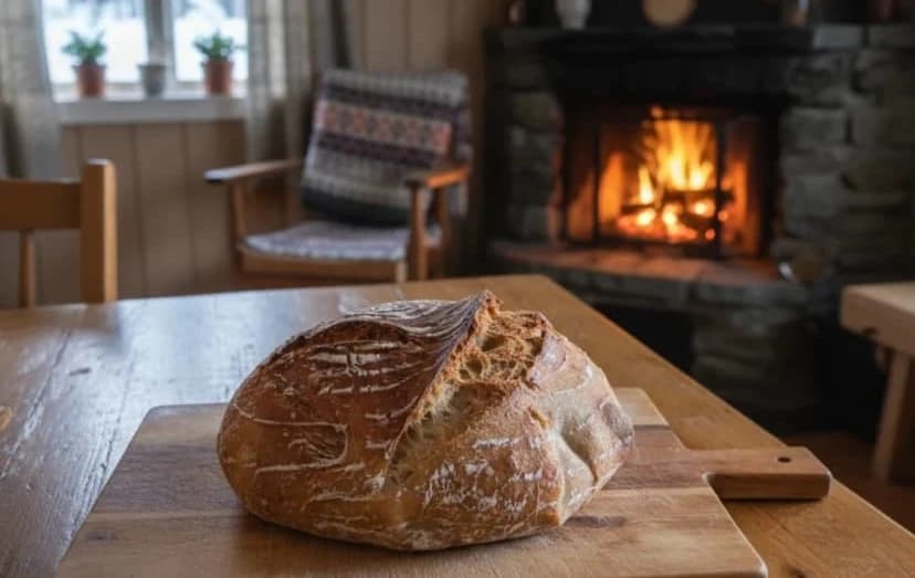 Surdeigsbrød med sprø skorpe