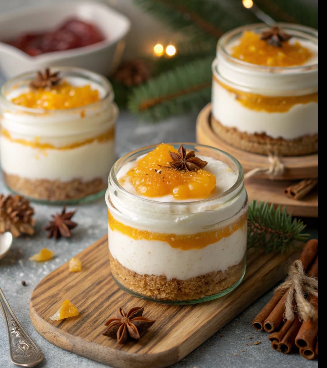 christmas-dessert-in-glass-jars--layered-cheesecak