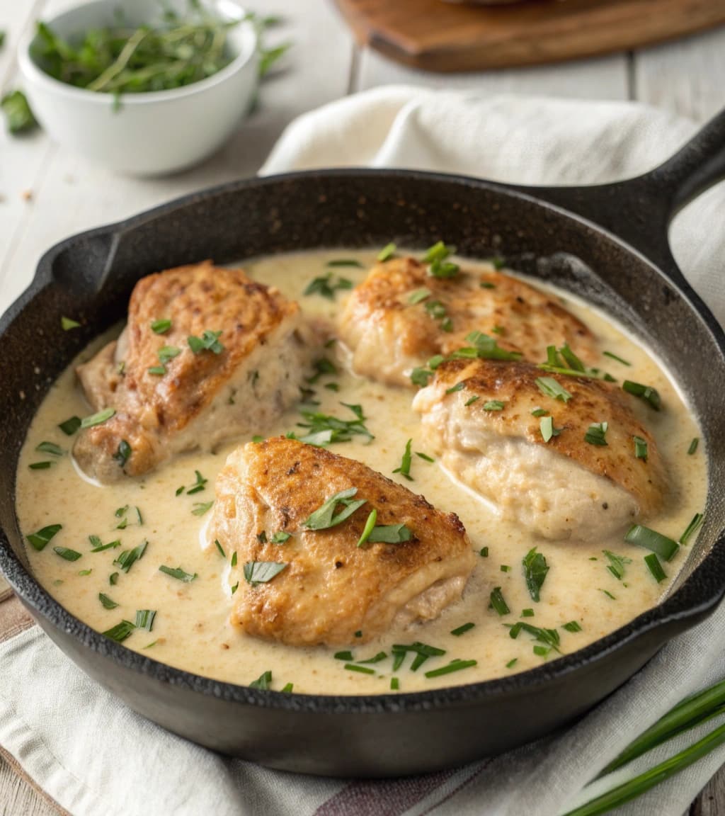 creamy-chicken-in-tarragon-sauce-served-in-a-rusti