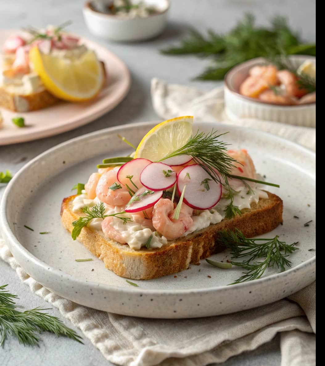 toast-skagen-served-on-crispy-toasted-white-bread-