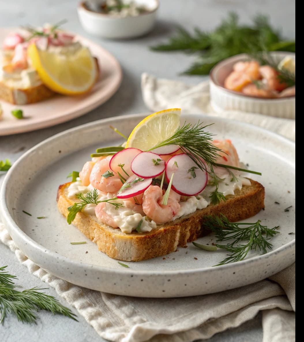 toast-skagen-served-on-crispy-toasted-white-bread-