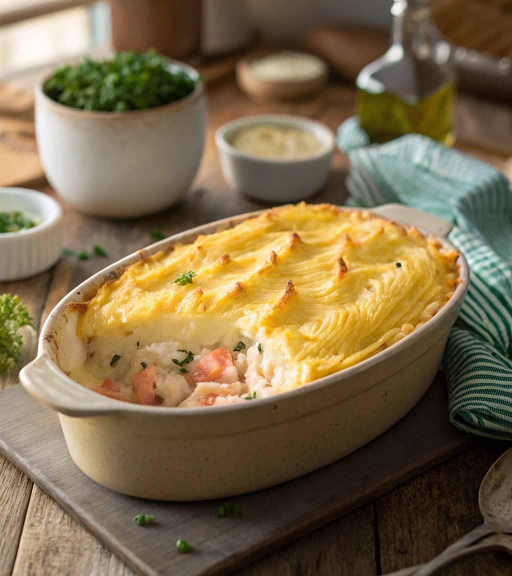 a-rustic-family-style-fish-pie-in-a-ceramic-baking