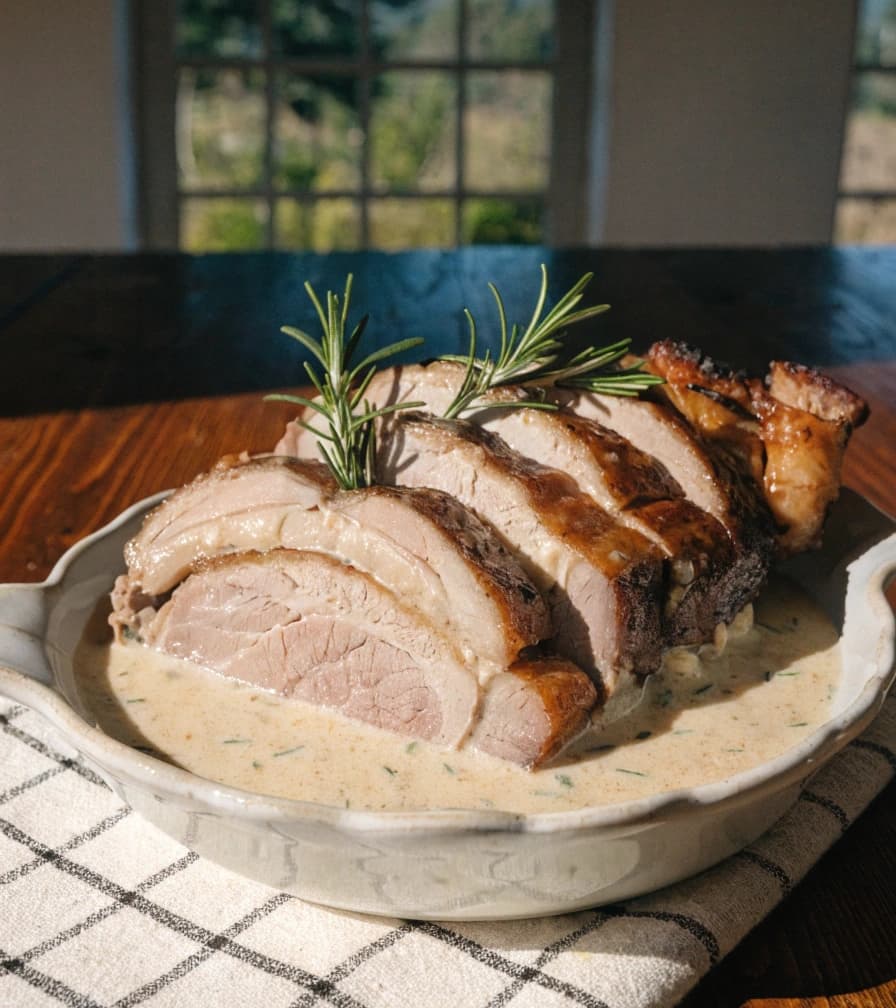 rustic-italian-pork-roast-sliced-and-served-in-cre