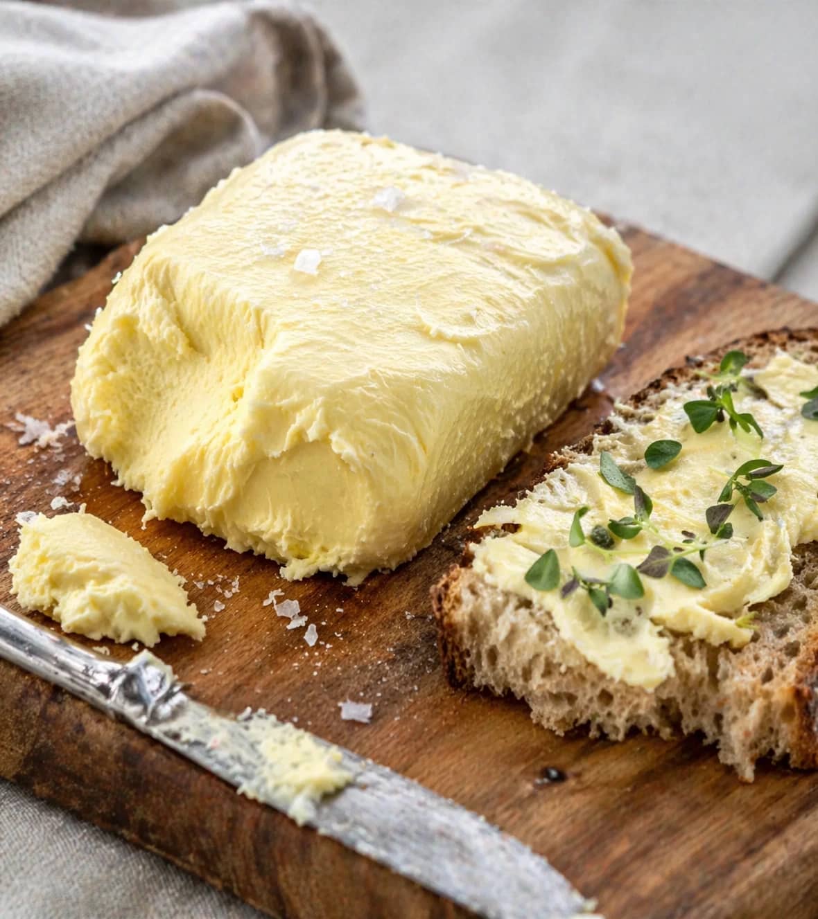 Hjemmelaget smør av kremfløte