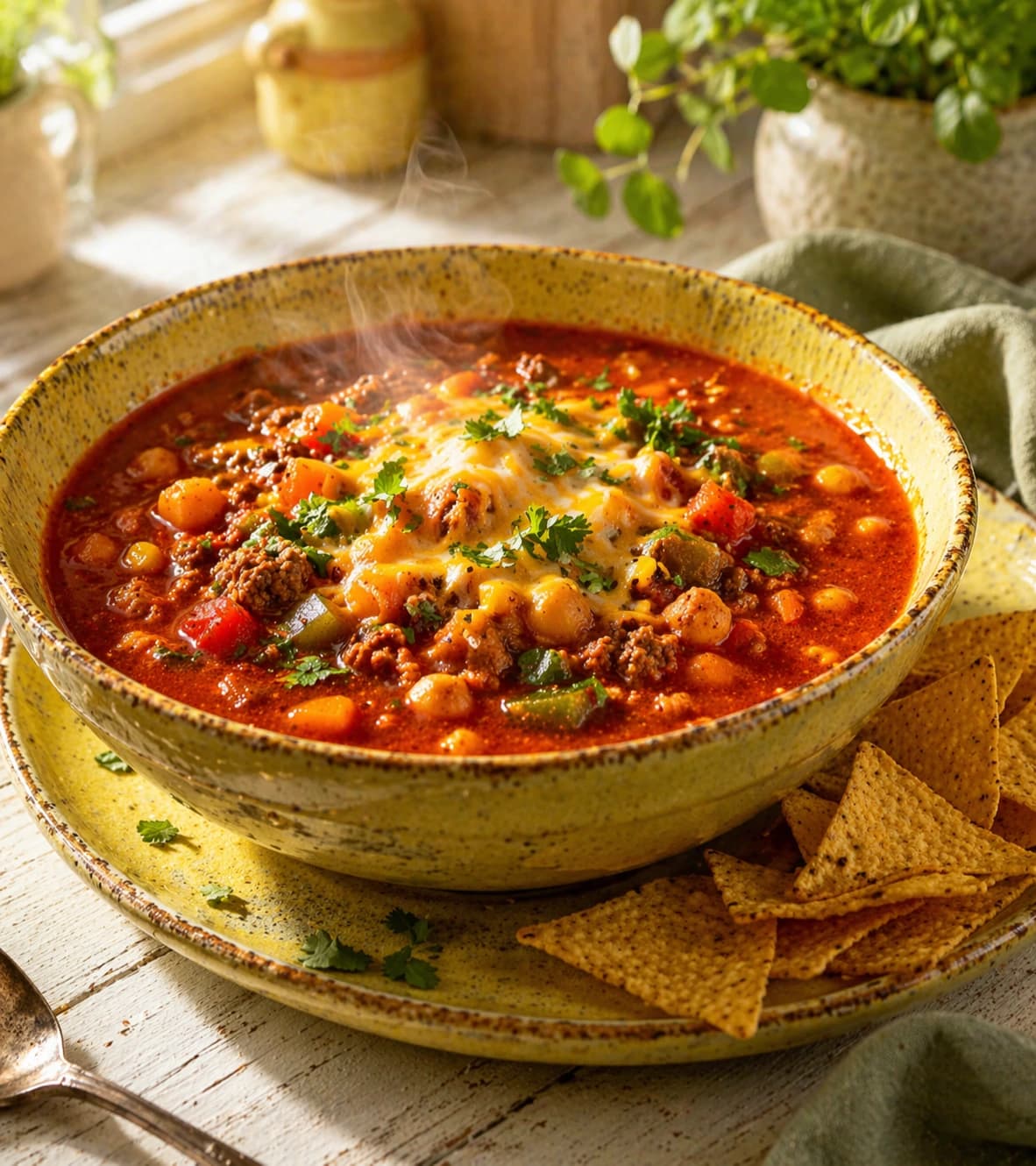 Tacosuppe med kjøttdeig