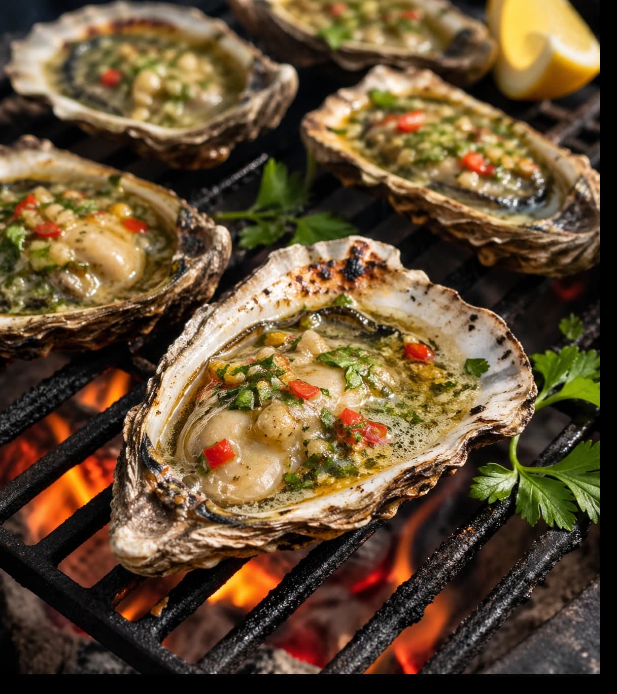 Grillet stillehavsøsters