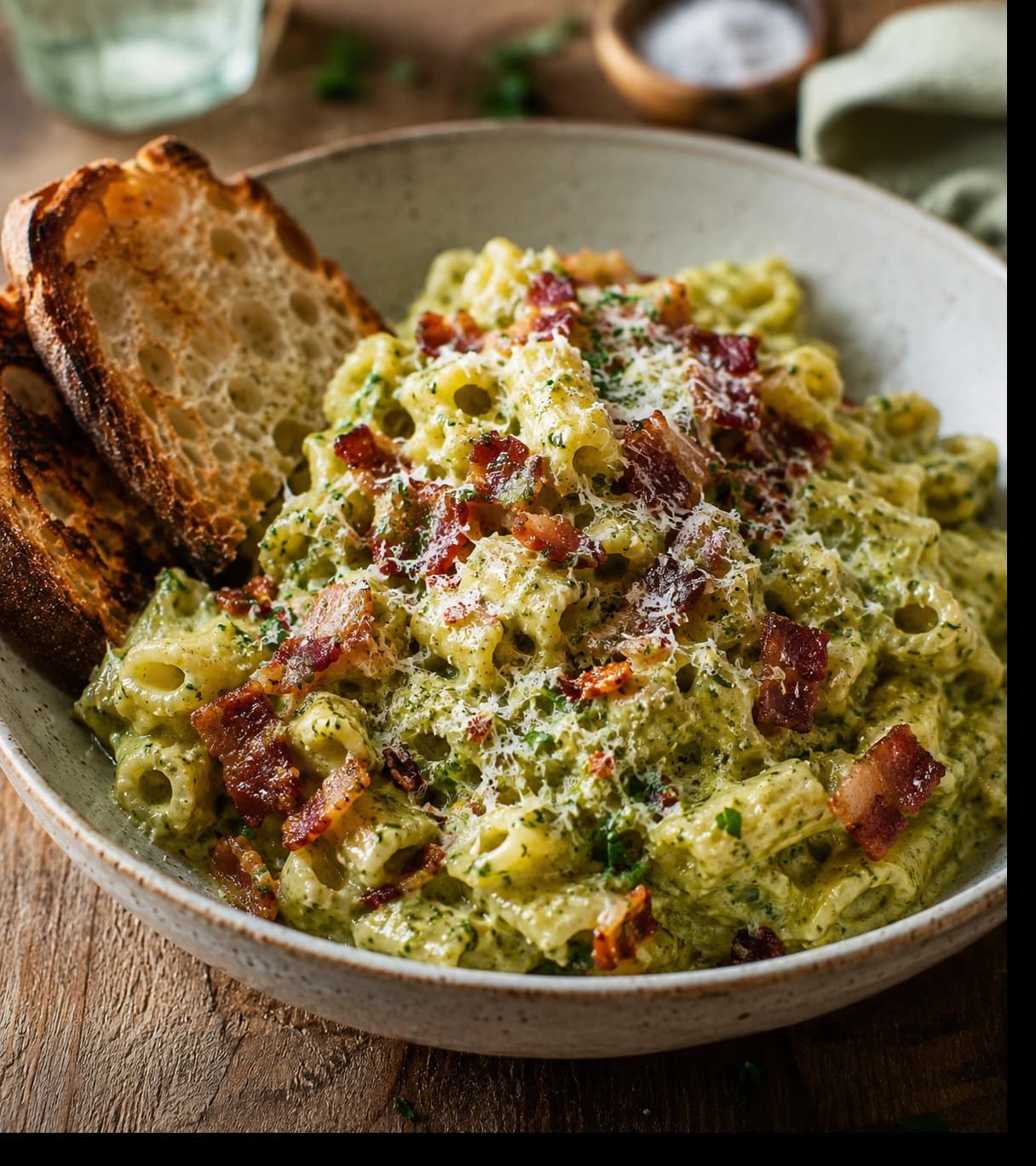 Kremet chimichurri-pasta