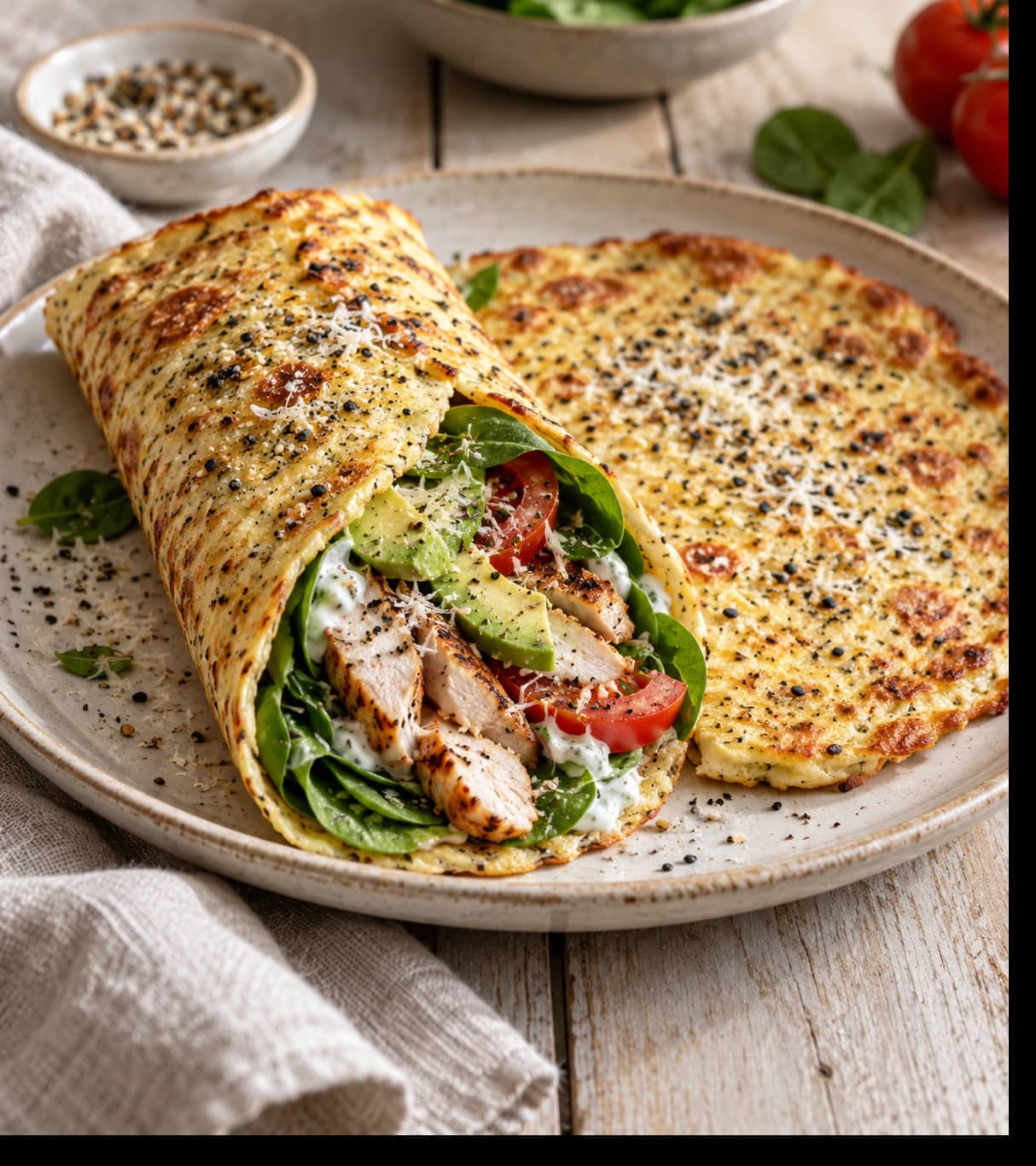 Proteinrikt cottage cheese-flatbrød