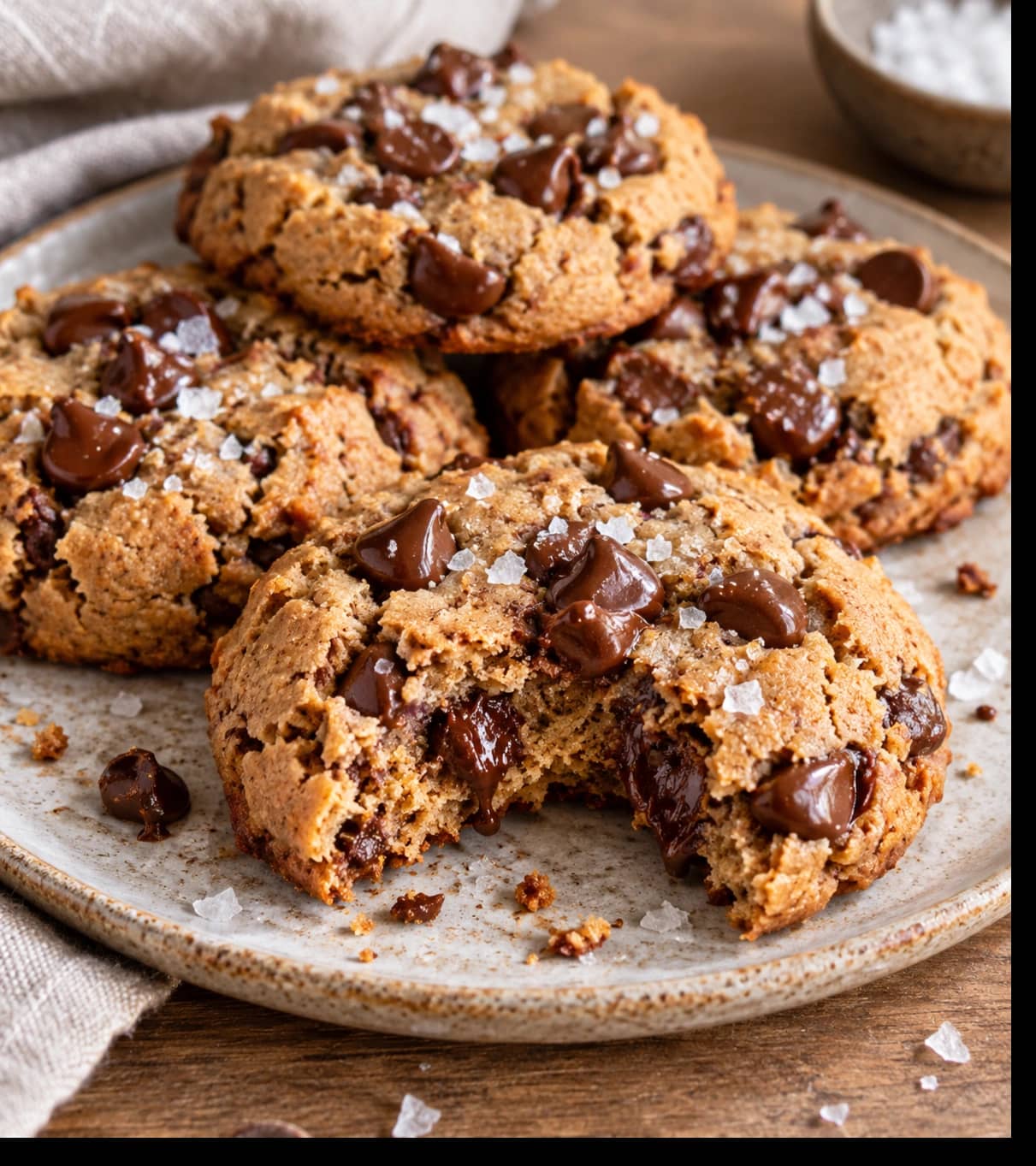 Gooey Sea Salt Chocolate Chip Cookies