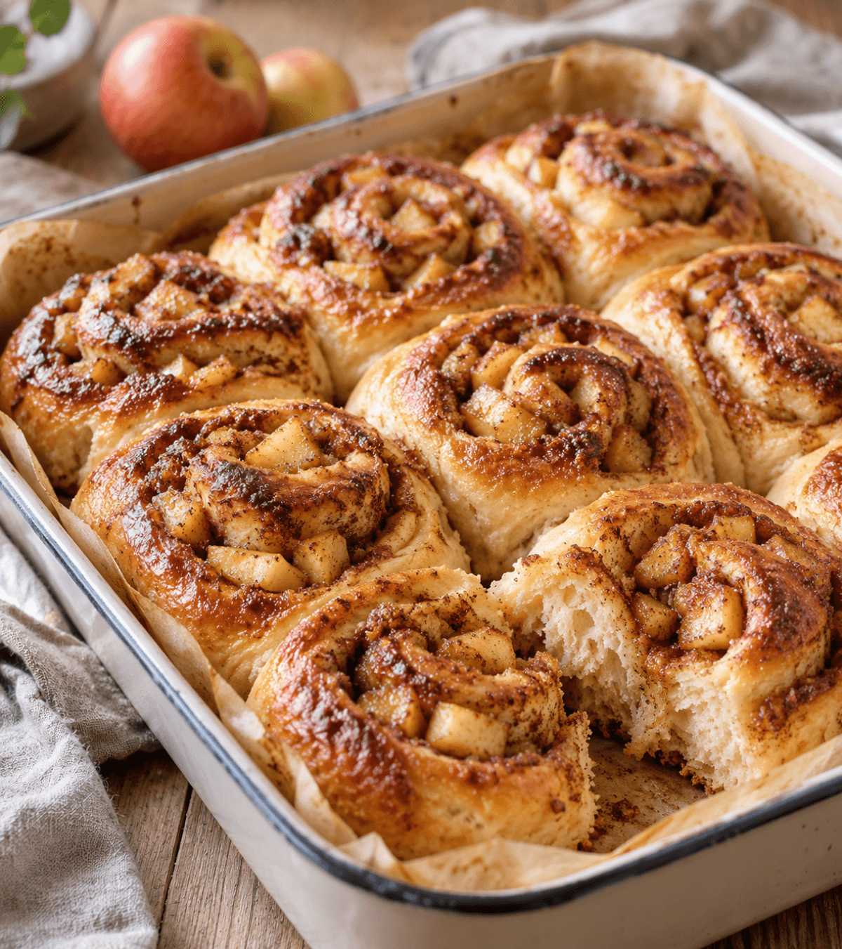Kanelboller med eple