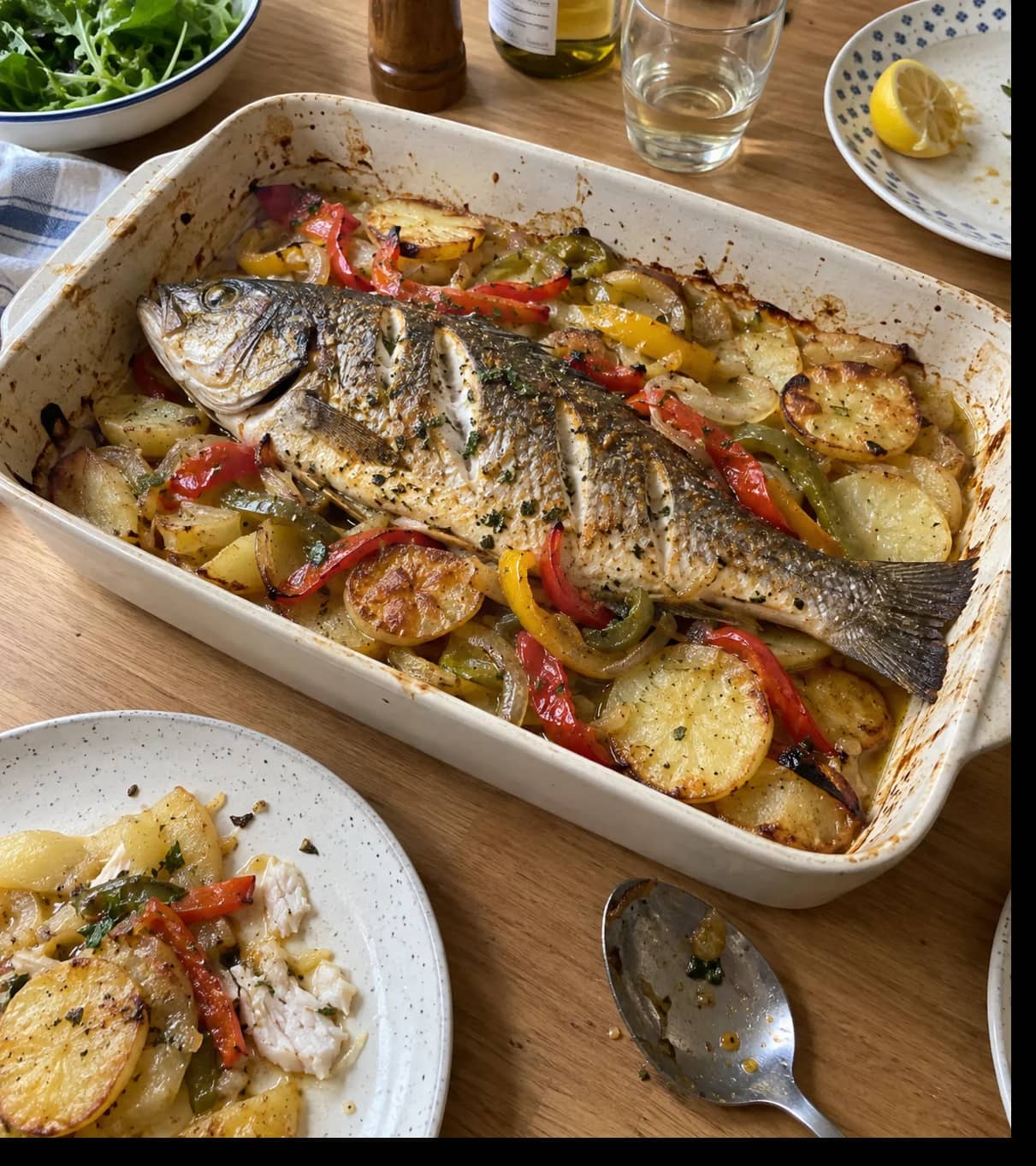 Rustic Roasted Fish Dinner