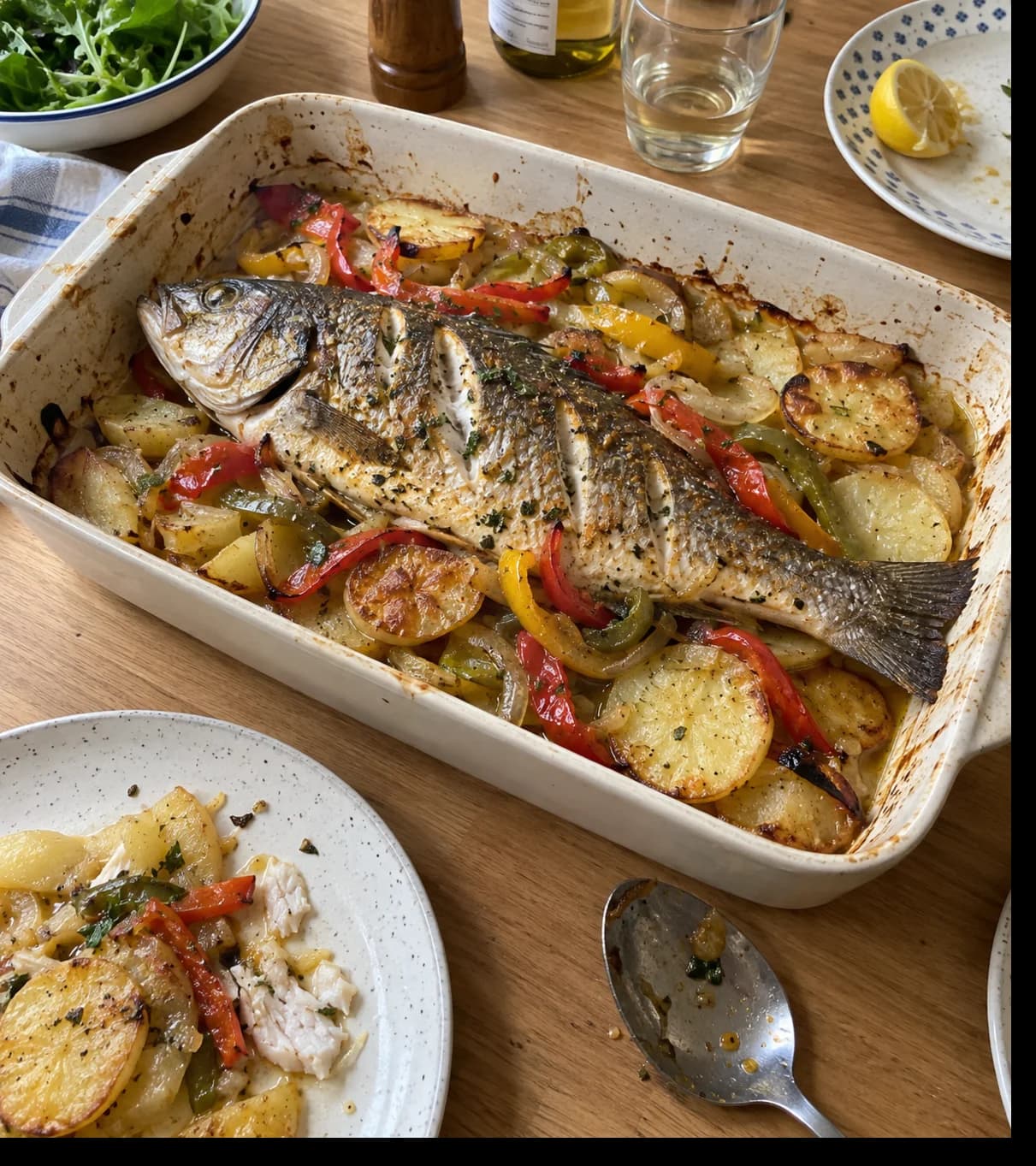 Rustic Roasted Fish Dinner