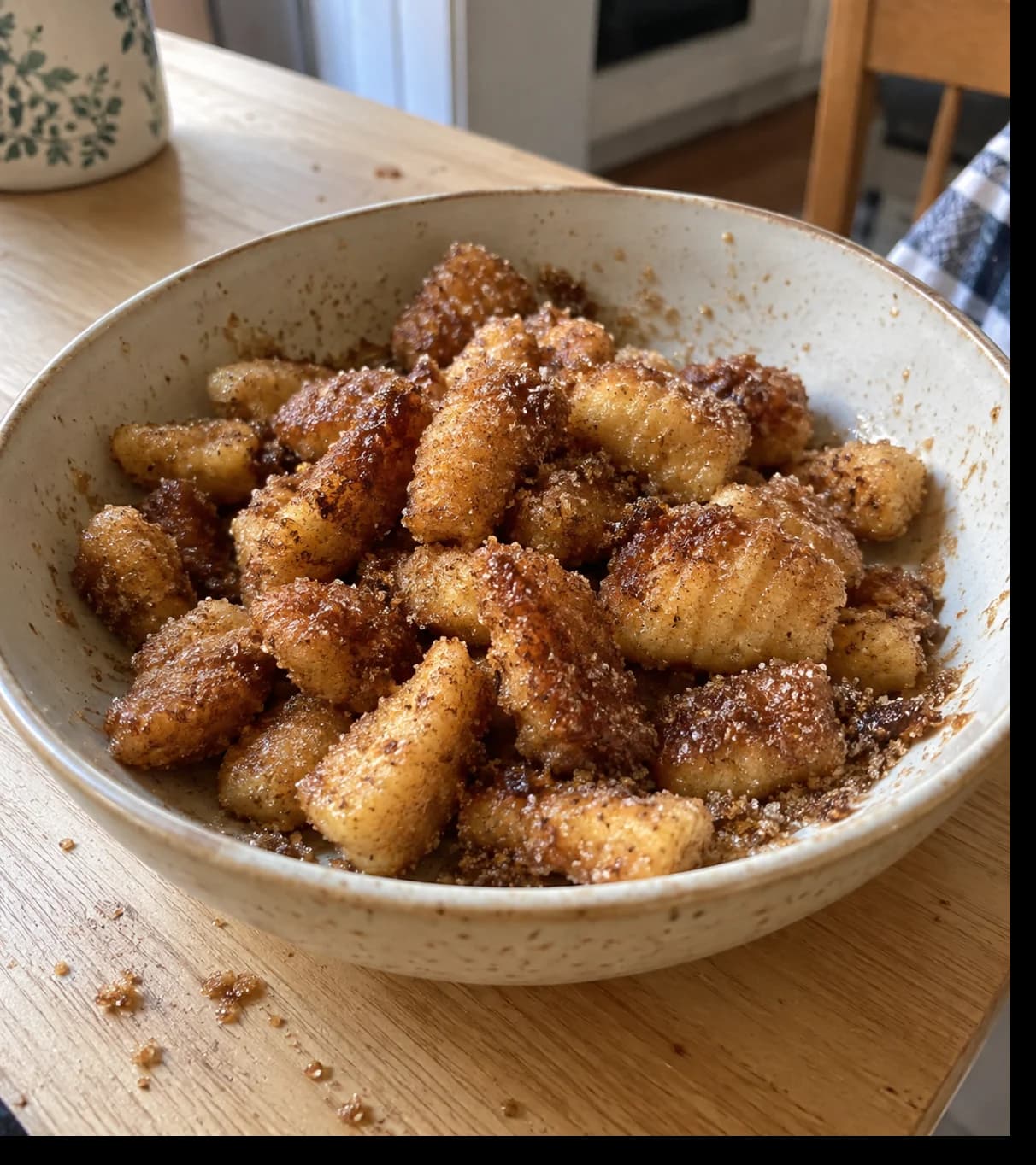 Cinnamon-Sugar Bites in a Cozy Bowl