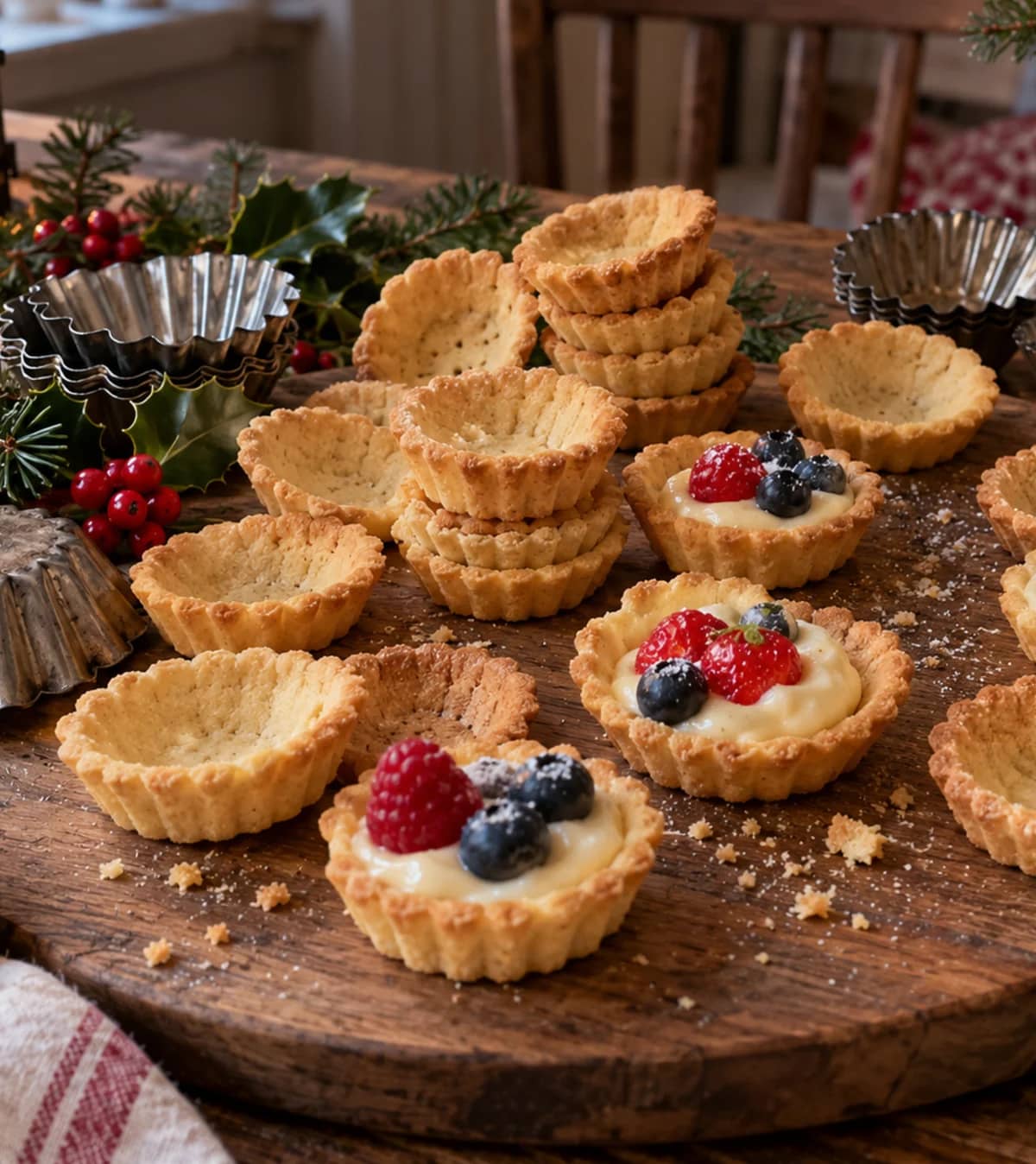 Rustic Holiday Berry Tartlets