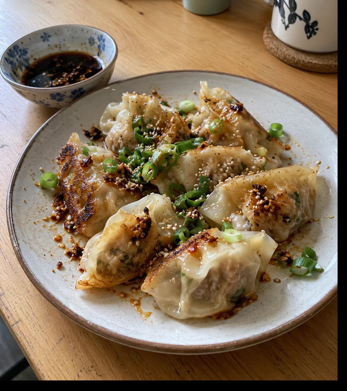Golden Scallion Gyoza Feast