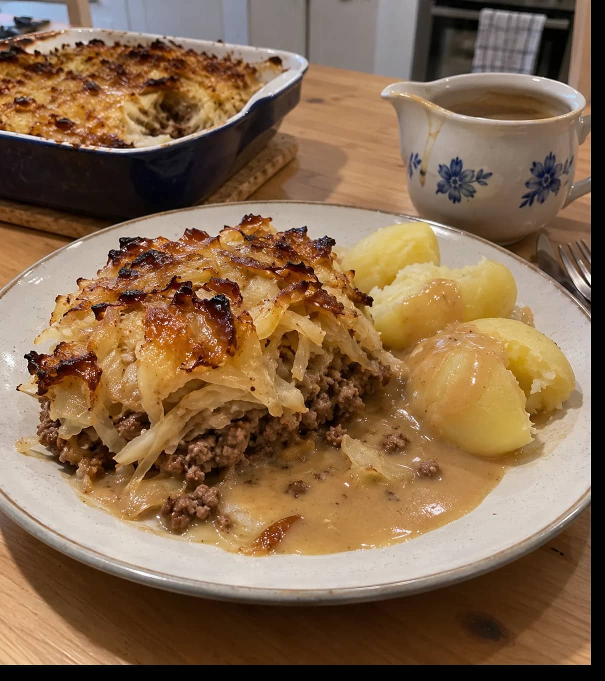 Rustic Casserole Dinner with Gravy