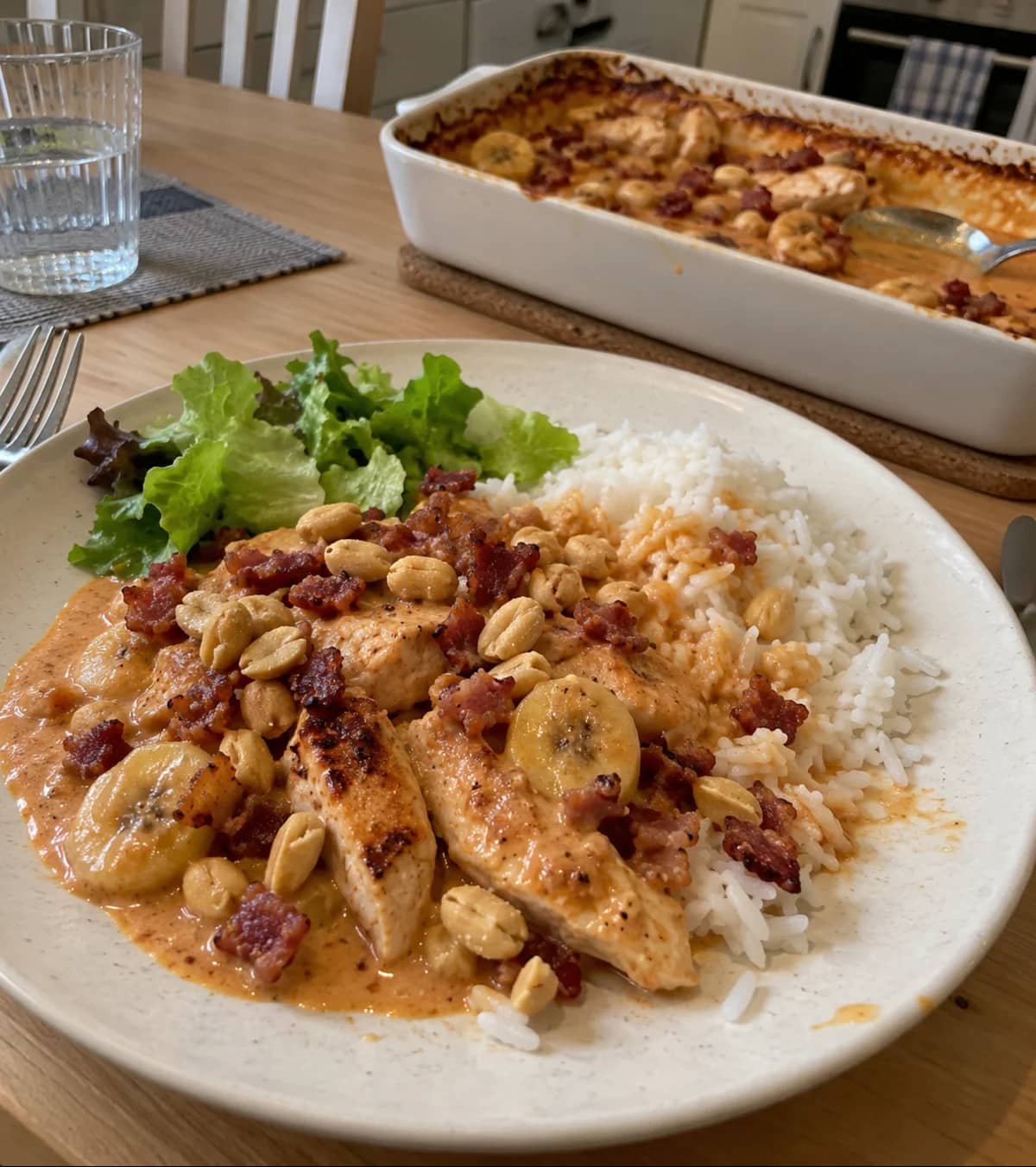 Creamy Chicken Banana Bacon Feast