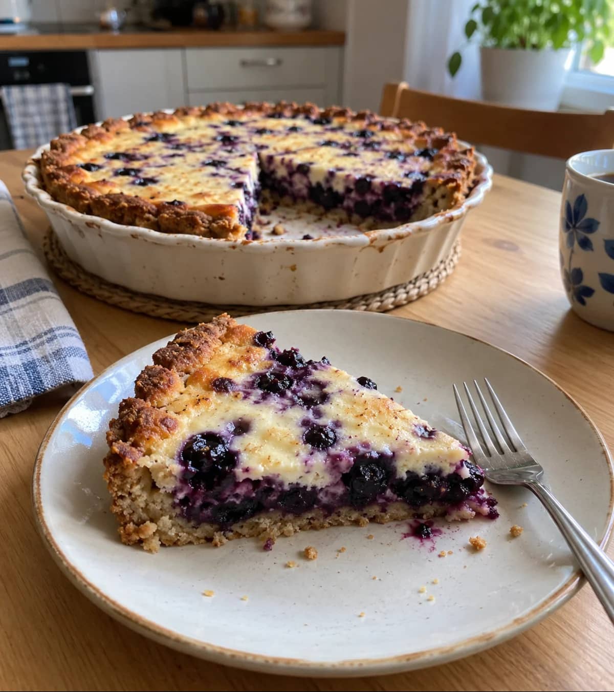 Rustic Blueberry Tart Kitchen Table
