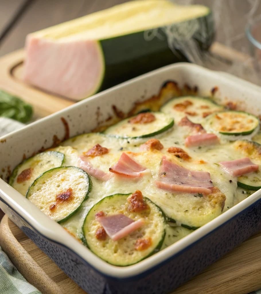 zucchini-casserole-with-cheese-and-ham