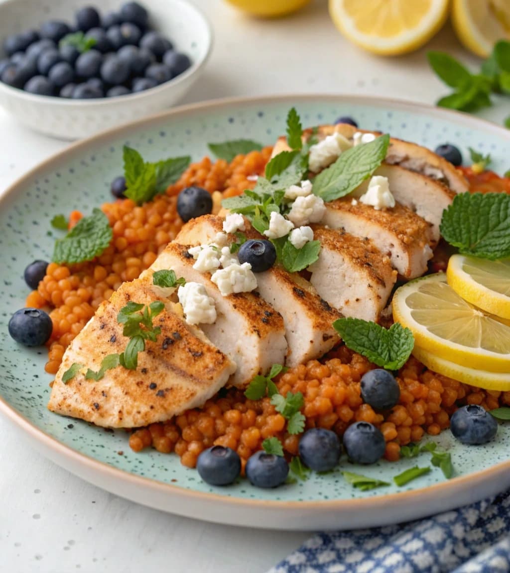 chicken-breasts-with-red-lentis--blueberries-toppe