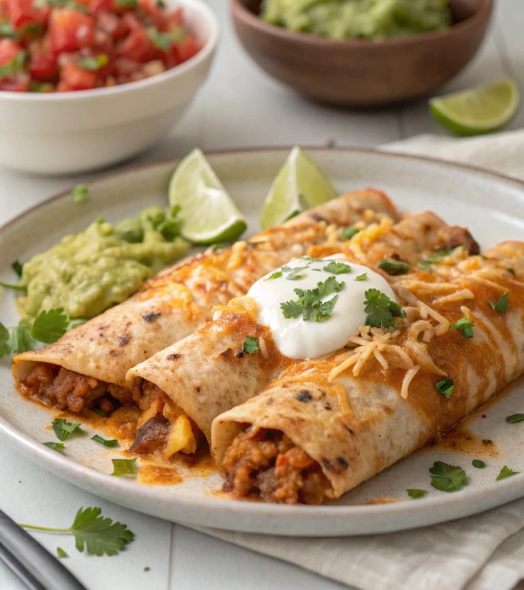 chicken-bean-enchiladas