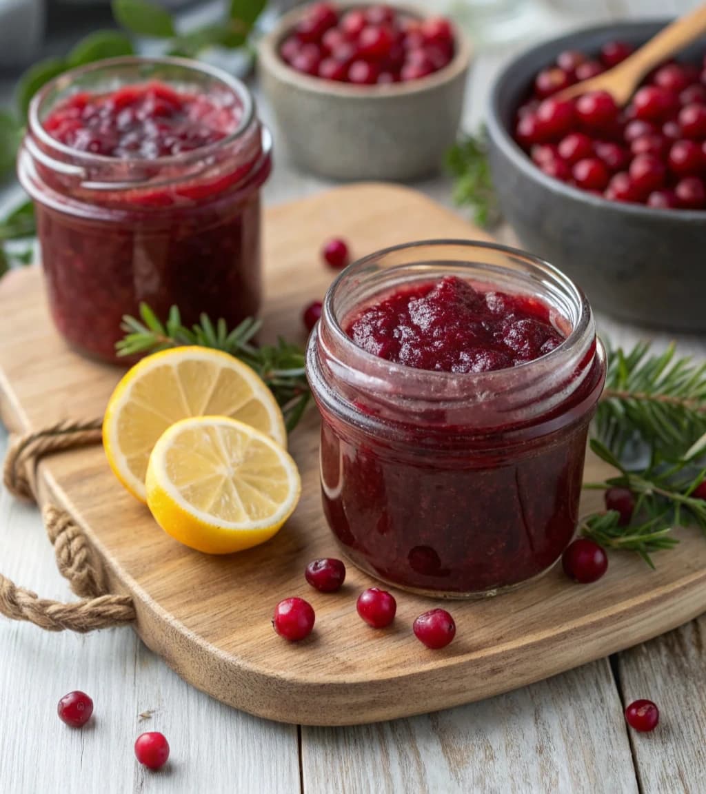 lingonberry-jam-in-glass-jars