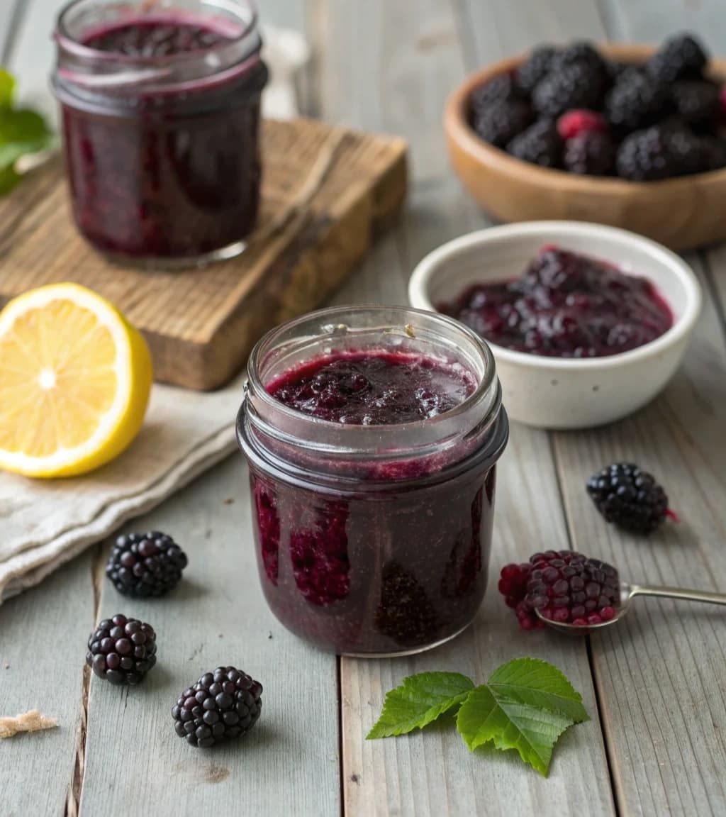 blackberry-jam-in-glass-jars