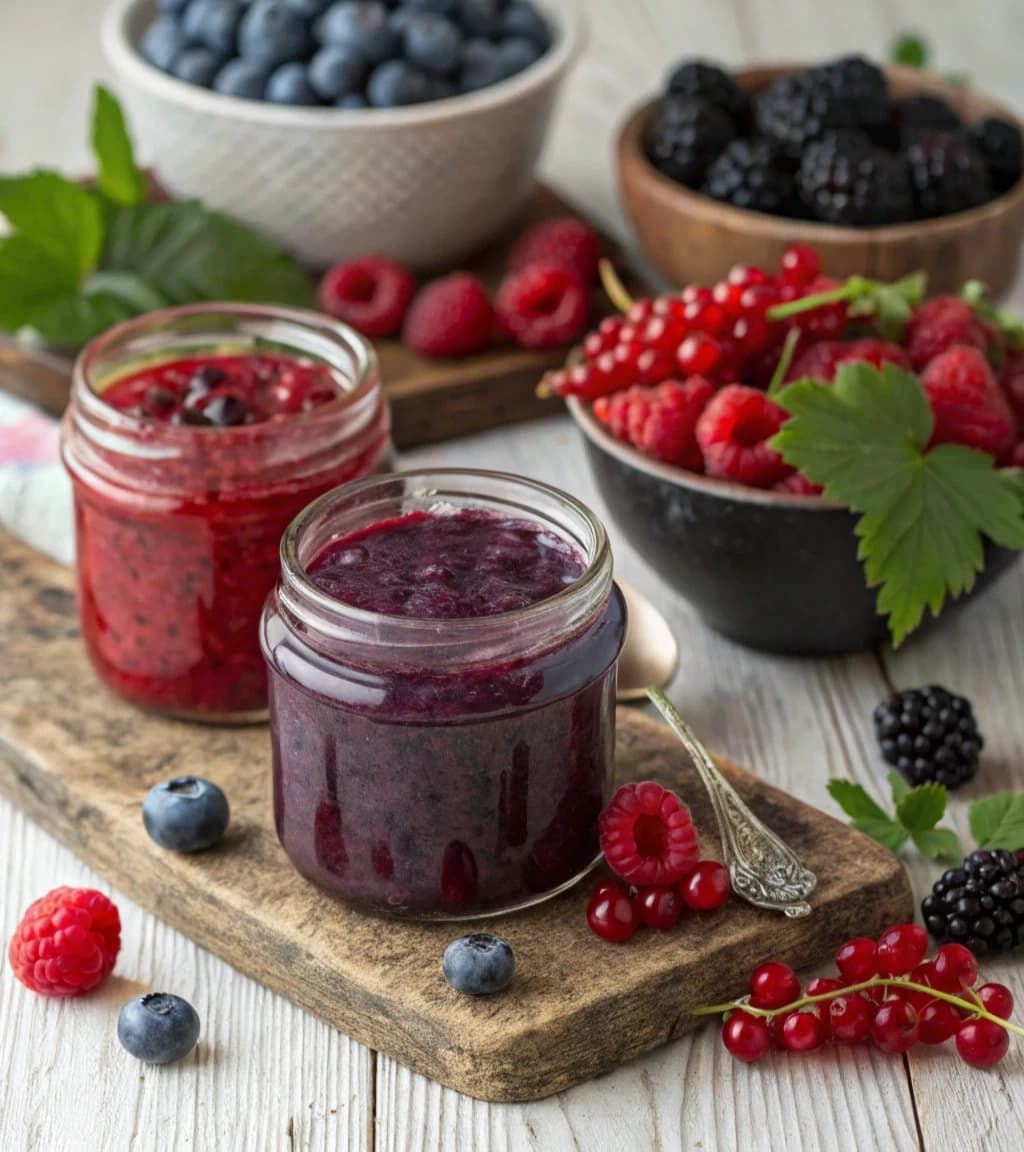 forest-berry-jam-in-glass-jars